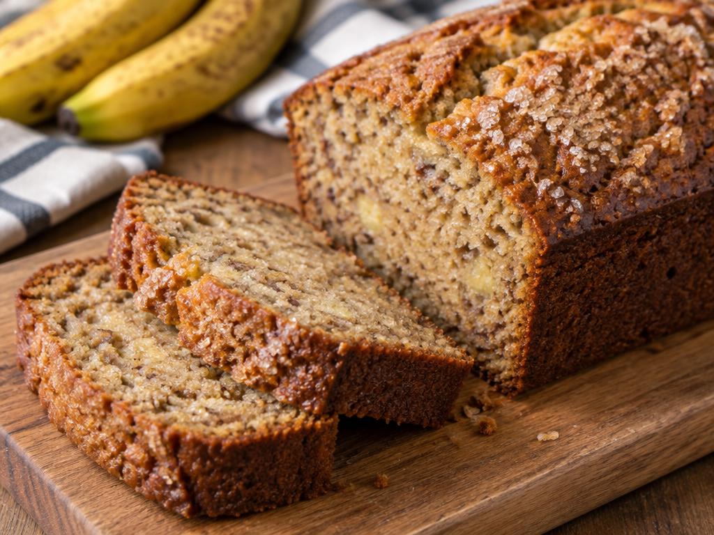 Banana Bread with Crackly Top